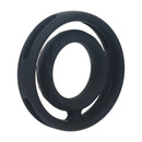 Classic Grooved Silicone Cock and Ball Ring - Black