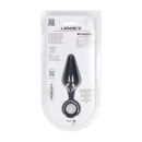 Silicone Anal Plug with Loop - M - Black