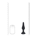 Slim Silicone Anal Plug - XL - Black