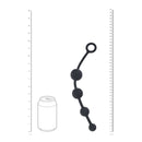 Curved Silicone Anal Beads - Black