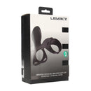 Vibrating Silicone Cock and Ball Ring with Shaft Loop - Black
