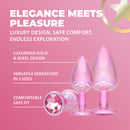 Paris Collection - Metal Anal Plug Set - Pink