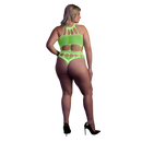 Body with Grecian Neckline - Plus Size - Neon Green