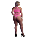 Body with Grecian Neckline - Plus Size - Neon Pink