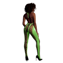 Bodystocking with Halterneck - One Size - Neon Green