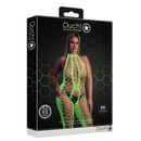 Bodystocking with Halterneck - Plus Size - Neon Green