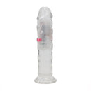 LED Vibrating Straight Cock - 6 / 15 cm - Transparent