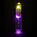 LED Vibrating Straight Cock - 7 / 18 cm - Transparent