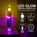 LED Vibrating Straight Cock - 7 / 18 cm - Transparent