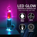 LED Vibrating Straight Cock with Balls - 7 / 18 cm - Transparent