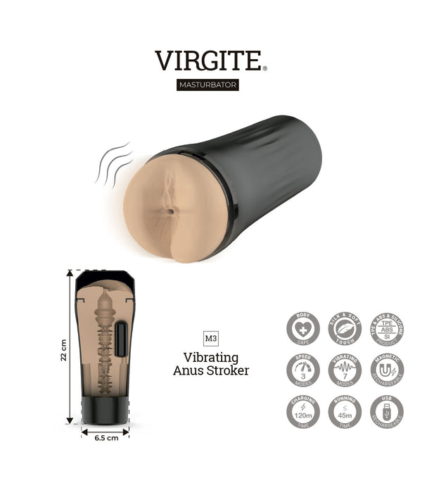 M3 MASTURBADOR VIBRATOR ANO USB FLESH