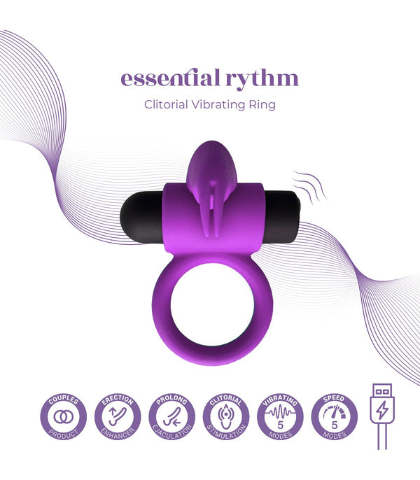 E9 PURPLE RECHARGEABLE VIBRATING RING