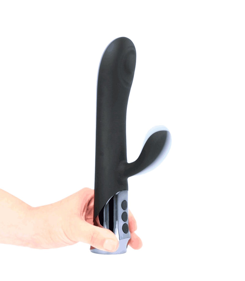 HAVANA RECHARGEABLE SILICONE VIBRATOR WITH TAPPING RABBIT AND TAPPING SHAFT