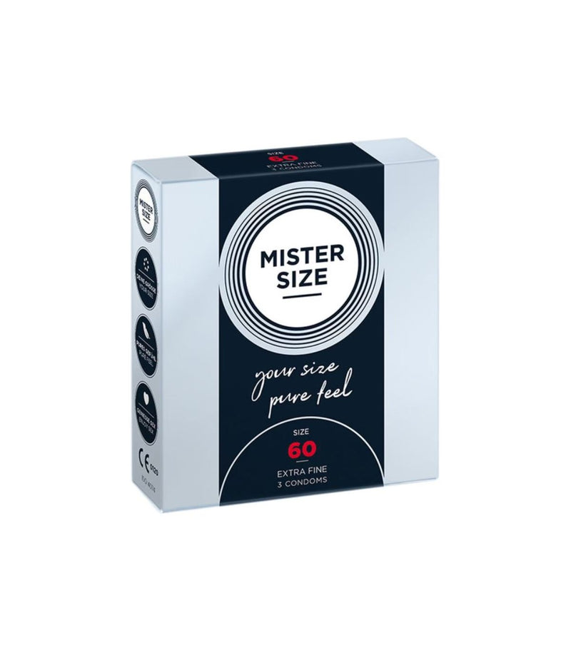 MISTER SIZE PURE FEEL EXTRA THIN CONDOMS 60MM 3 UNITS