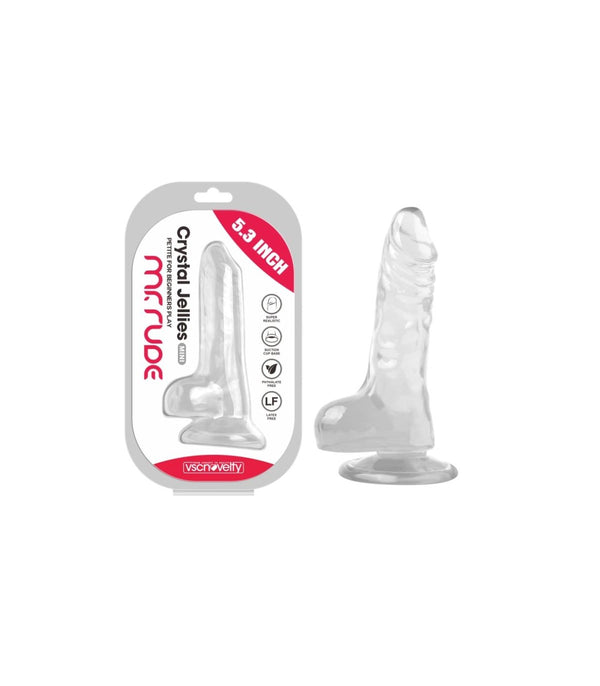 Realistic Penis Crystal Jellies Clear 13.5cm