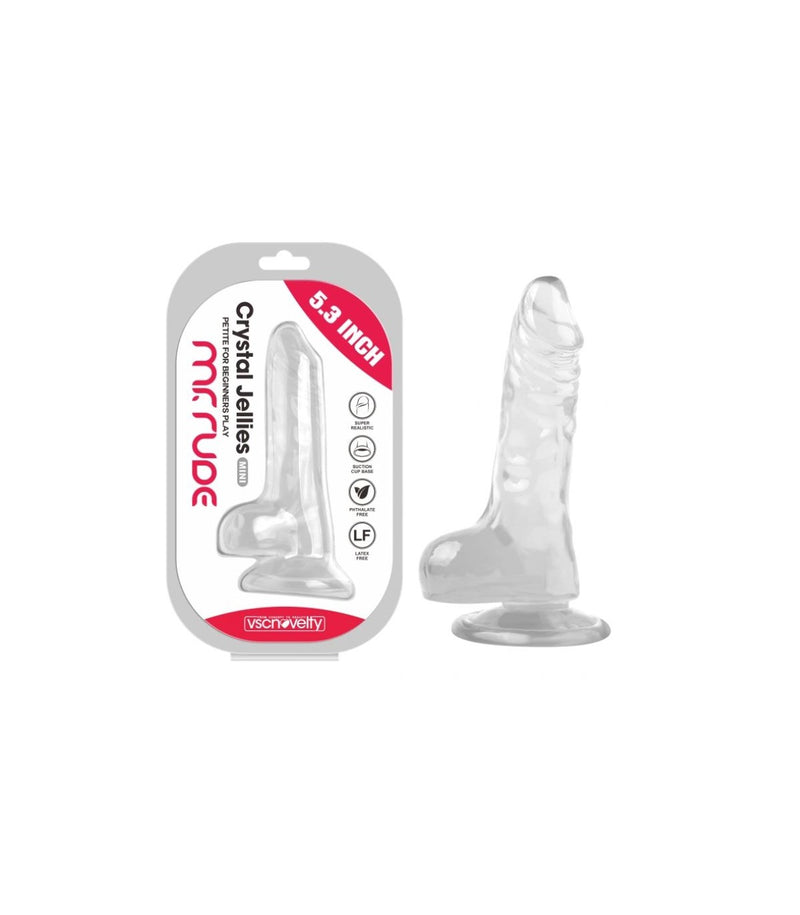 Realistic Penis Crystal Jellies Clear 13.5cm