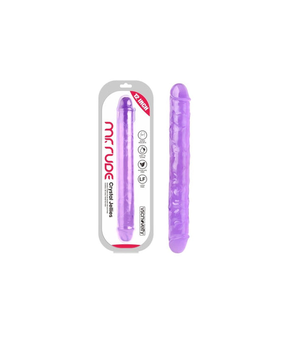 REALISTIC PENIS CRYSTAL JELLIES PURPLE 30.5 CM