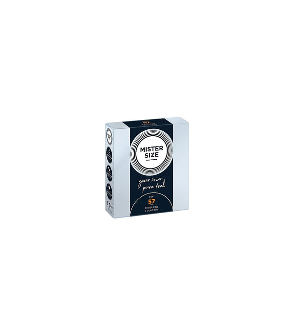 MISTER SIZE PURE FEEL EXTRA THIN CONDOMS 57 MM 3 UNITS