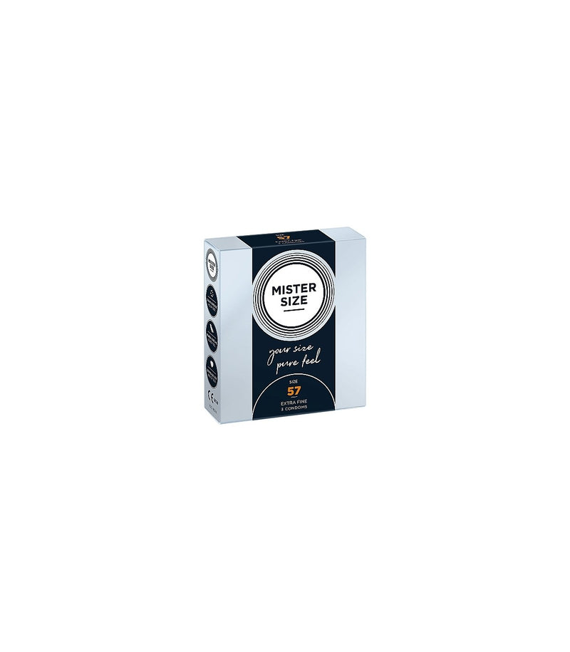 MISTER SIZE PURE FEEL EXTRA THIN CONDOMS 57 MM 3 UNITS
