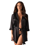 SATINIA ROBE BLACK S/M
