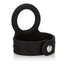 CalExotics Tri-Snap Scrotum Support Penis Ring - Black - M