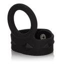 CalExotics Tri-Snap Scrotum Support Penis Ring - Black - M