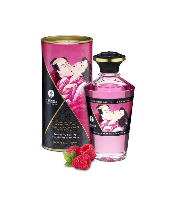 Shunga Intimate Kisses Warming Oil Raspberry 100ml