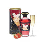 Shunga Intimate Kisses Warming Oil Sparkling Wine Strawberry 100ml