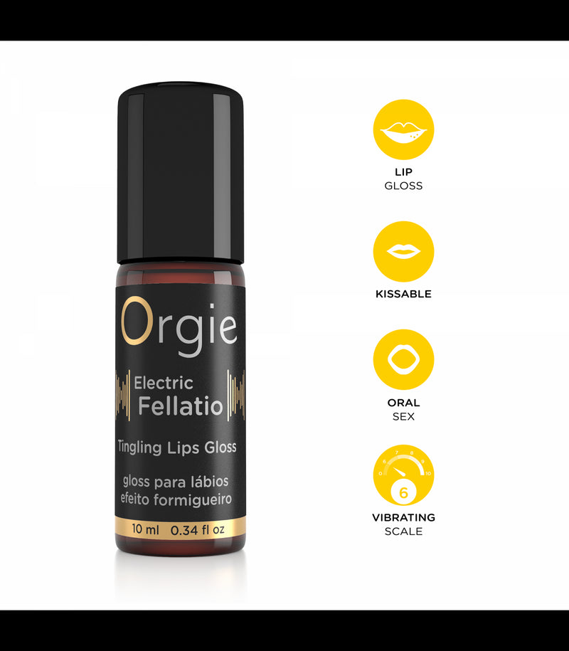 ELECTRIC FELLATIO LIP GLOSS LIQUID VIBRATOR 10 ML