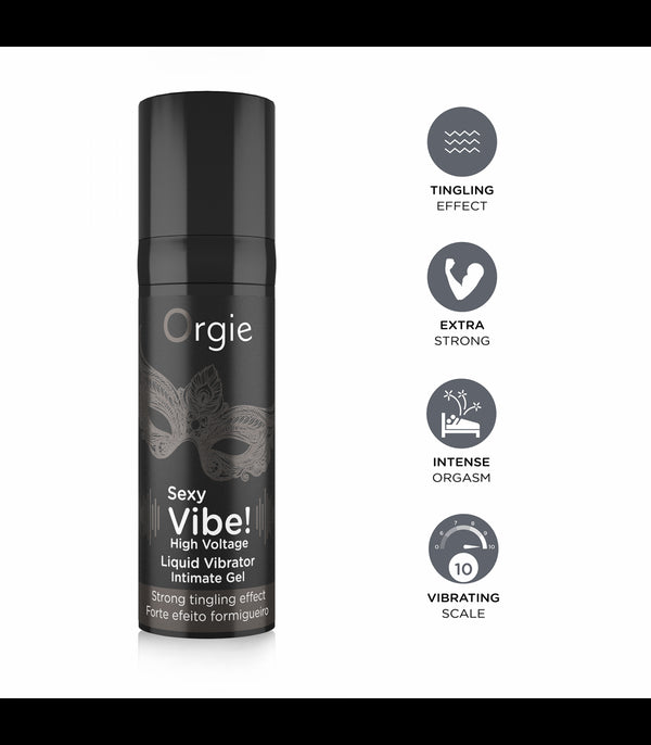SEXY VIBE LIQUID VIBRATOR! HIGH VOLTAGE 15ML