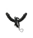 VIBRATING DOUBLE DELIGHT STRAP-ON BLACK
