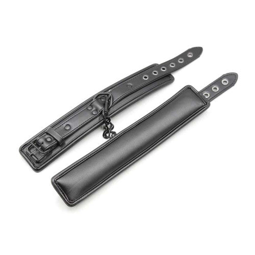Leather Wrist Cuffs Black