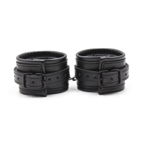 Leather Wrist Cuffs Black