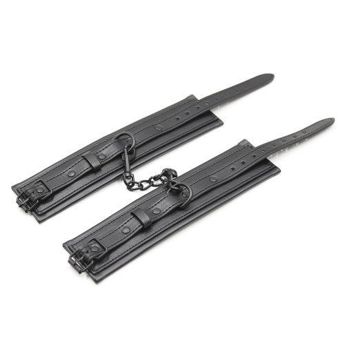 Leather Wrist Cuffs Black