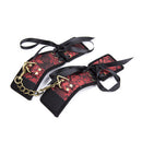 Black Red Floral Wrist Cuffs