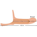 Silicone Hollow Unisex Strap-On Dildo Flesh 19cm