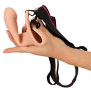 Silicone Hollow Unisex Strap-On Dildo Flesh 19cm