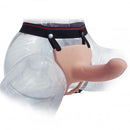 Silicone Hollow Unisex Strap-On Dildo Flesh 19cm