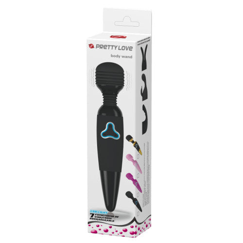 Magic Wand Rechargeable Powerful Vibrator - Black