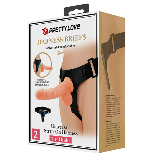 Pretty Love Tom Universal Harness Briefs with Dildo Set