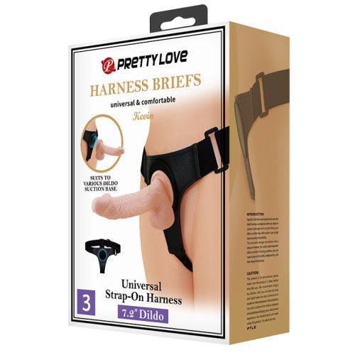 Pretty Love Kevin Universal Harness Briefs with Dildo Set