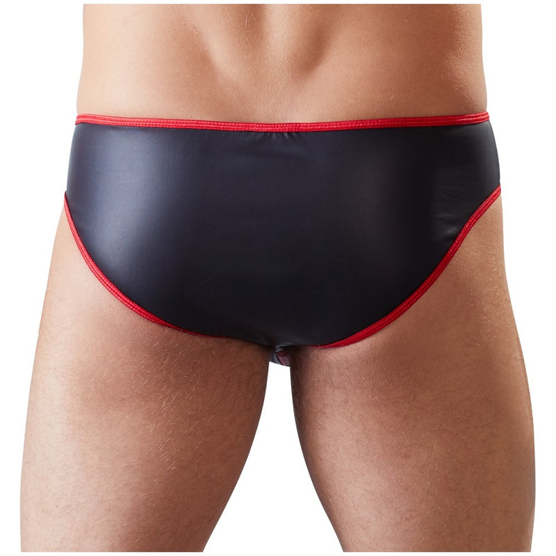 Black Brief with Red Hem
