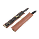 Leather Padded Ankle Cuffs with Golden Chain