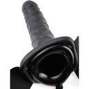 Fetish Fantasy Vibrating Hollow Strap-on 8 Inch Black