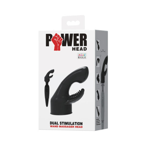 Power Head Dual Stimulation Wand Massager Attachment