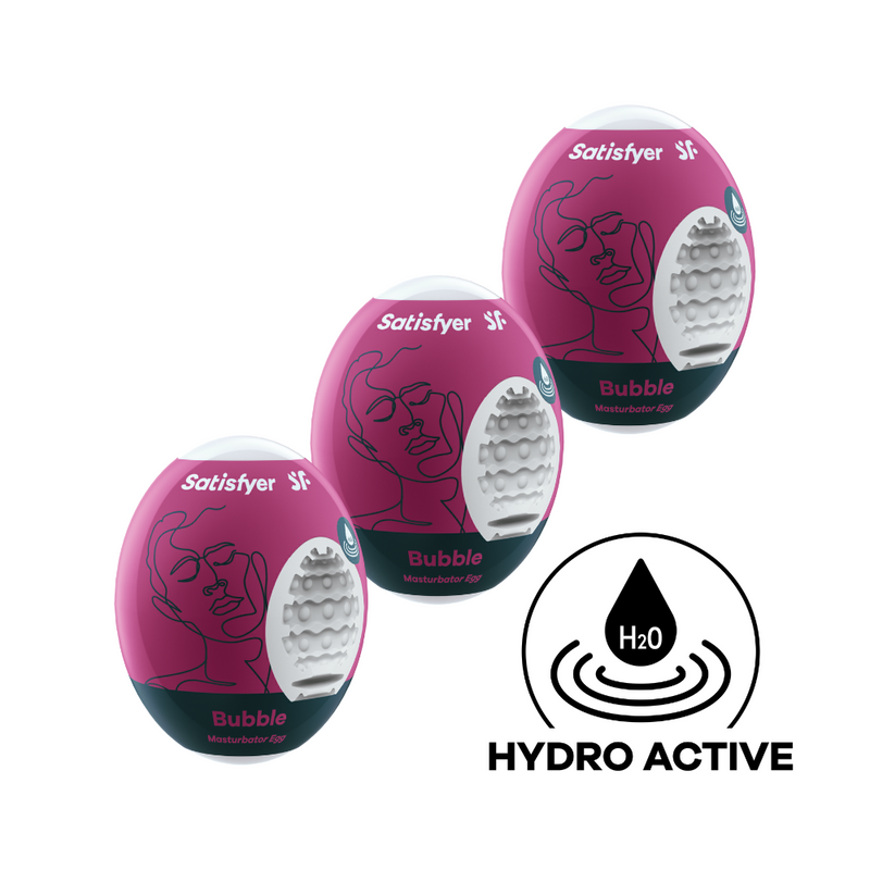 Satisfyer Masturbator Egg - Bubble (3pc Set)