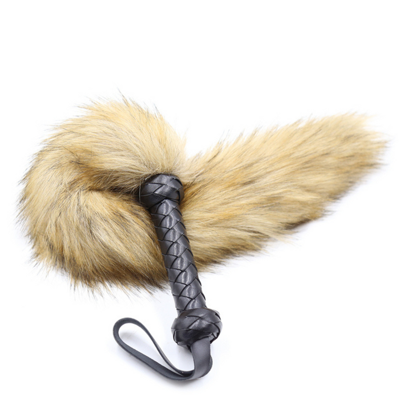 Fur Fox Tail Sensual Flogger Whip 60CM