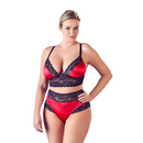 Amorous Lace Satin Bra Set