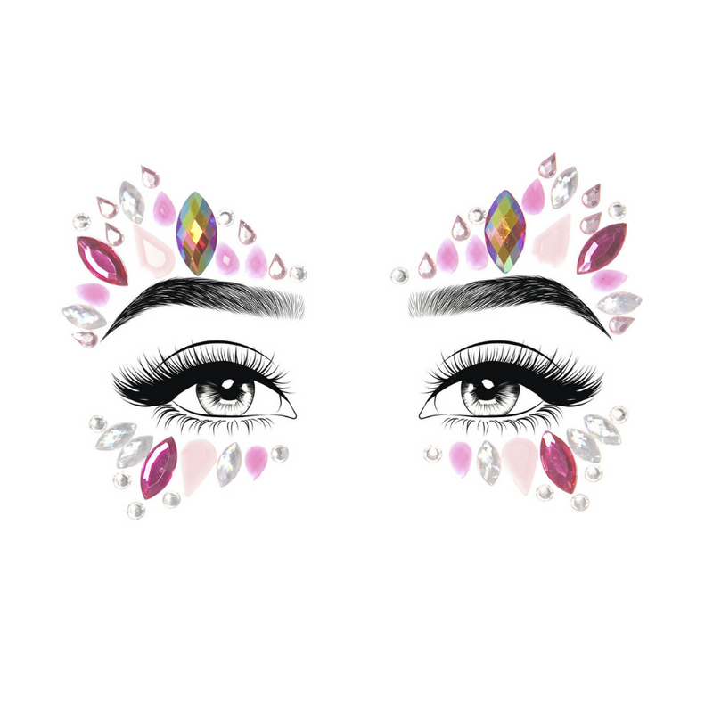 Zinnia Face Jewels Sticker