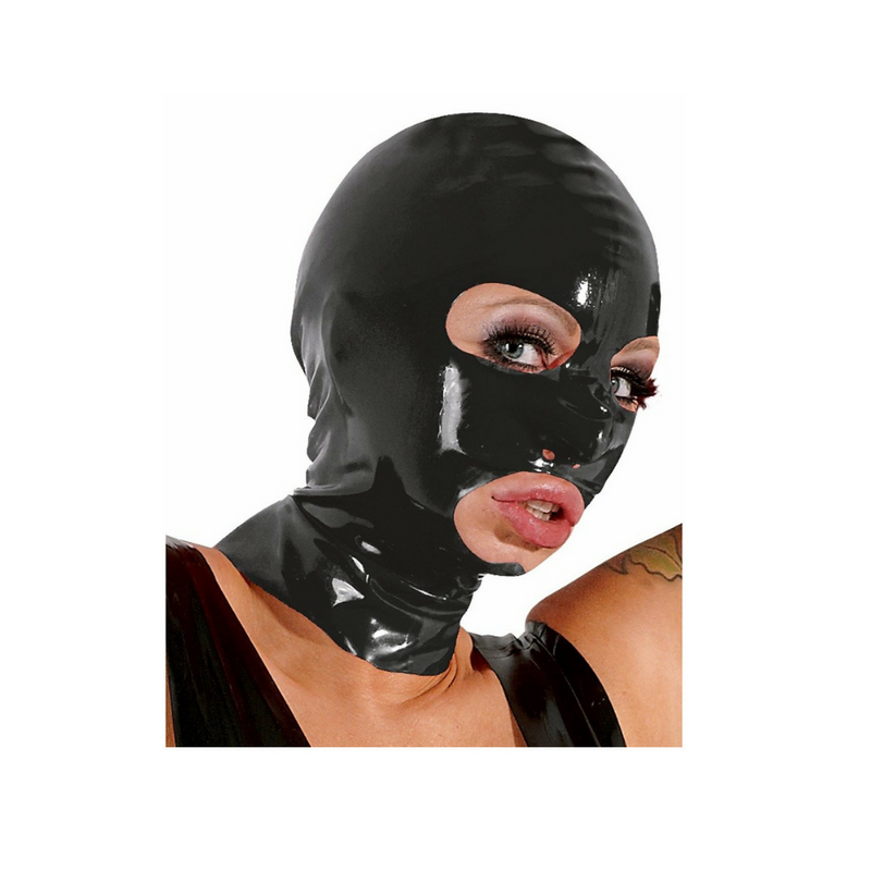 Black Latex Head Mask